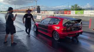 All Motor b20vtec Honda Civic 14 mile Track Day Test amp Tune La Cuenta [upl. by Aitnom]