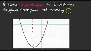 Finne symmetrilinja og toppbotnpunkt [upl. by Sybil]