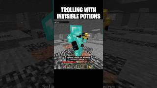 HAUNTING PEOPLE WITH INVISIBLE POTIONS minecraft shorts [upl. by Olia701]