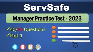 ServSafe Manager Practice Test 2023  Part 1 Questions 140 📚🍴 80 Questions Answers [upl. by Htebazileharas]