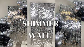 HOW TO SHIMMER WALL BACKDROP WITH BALLOONS AND NEON SIGN  Tutorial [upl. by Notanhoj]