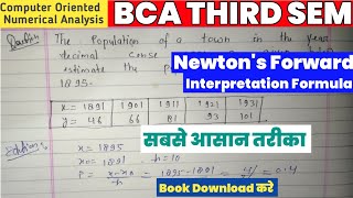 Newtons Forward Interpretation Formula  Computer Oriented Numerical Analysis [upl. by Anikes]