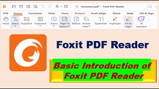 Basic Introduction of Foxit PDF Reader  Home  SnapShot  Typewriter  Zoom  Highlight  Reflow [upl. by Fleta]