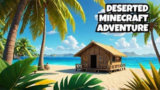 Minecraft but I SURVIVE on a DESERTED ISLAND [upl. by Eisseb]