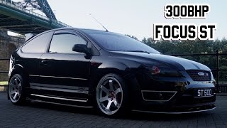 Crazy 300Bhp Ford Focus ST  acceleration exhaust sounds cinematic shots [upl. by Lucinda]