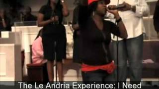 The Le Andria Johnson Experience I Need TheeEndow Me [upl. by Sungam]