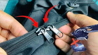 Zipper Slider Head Broken and Missing  How to Install a Zipper Head on Bag [upl. by Rubie]