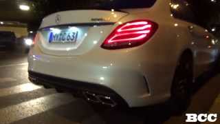 600 HP Renntech 2015 C63 AMG  Brutal Revs crackles accelerations [upl. by Enilarac]