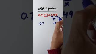 which decimal number is greater  comparing decimal numbers math shorts fractions [upl. by Eiroj]