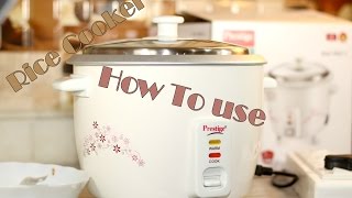 How To Use Rice Cooker to Cook Rice using Prestige PRWO 15 [upl. by Isidora]