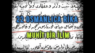 22  osmanlıca rika  muhît bir ilim [upl. by Eba]