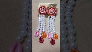 Diy Beautiful cowrie shell earring 😱 waaoo festival special craft diy ytshorts [upl. by Ennaillek885]