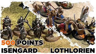 Isengard vs Lothlorien Battle Report  MESBG 500 Points [upl. by Naiviv]