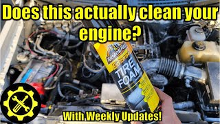 Can tire foam really clean your engine Lets find out with weekly updates [upl. by Lemal120]