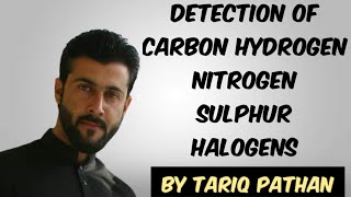 Class 12 Chapter 3  Detection of Carbon Hydrogen Nitrogen Sulphur Halogens  Tariq Pathan [upl. by Ahsinned]