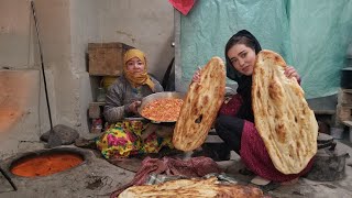 Making Tandoori Naan Village Style Village Life Afghanistan [upl. by Yleik]