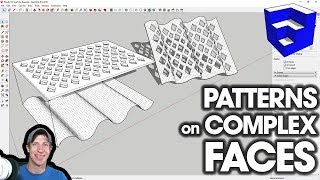 PATTERNS ON COMPLEX Faces with Flowify for SketchUp [upl. by Nibaj]