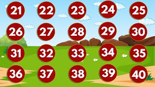 21 to 40 Counting with Spelling for children  one to Twenty  Artoon Academy [upl. by Esihcoc]