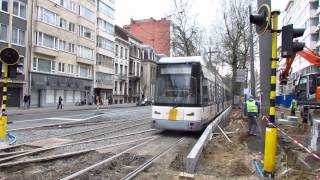 Video 1276 Antwerpen De Lijn Trams Centraal Station 4 Mar 2014 [upl. by Warchaw]