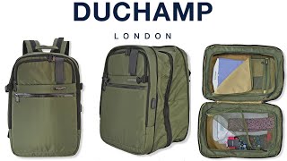 Duchamp London Expandable Carryon Backpack Suitcase [upl. by Airamanna]