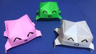 折り紙 3Dホモォの顔文字┌┌o┐ Origami 3D ASCII art of Homoo ┌┌o┐ [upl. by Sihon838]