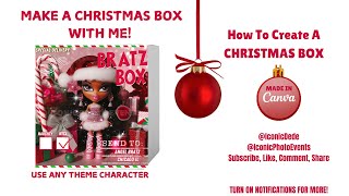 How to create a Christmas Box Label in Canva [upl. by Kaiulani]