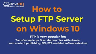 How to Setup FTP Server on Windows 10  A step by step guide with the free builtin FTP feature [upl. by Annasoh307]