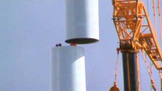 Delivery and assembly of a wind turbine [upl. by Alphard]