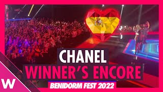 Chanel quotSloMoquot Spain Eurovision 2022 winners reprise live at Benidorm Fest grand final [upl. by Hawthorn]