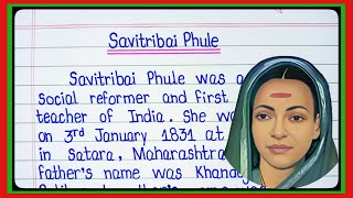 Essay On Savitribai Phule l Essay On Savitribai Phule l Savitribai Phule Essay In English l [upl. by Cohn261]