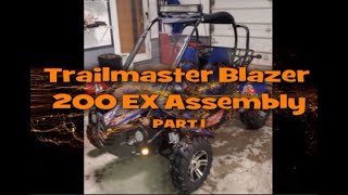 Trailmaster Blazer 200EX UnboxingAssembly Part 1 [upl. by Hal]