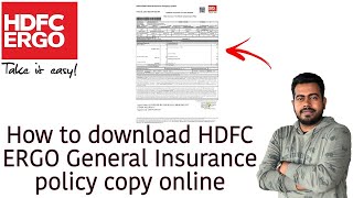 How to download HDFC ERGO General Insurance policy copy online [upl. by Dalury757]