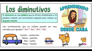 Los Diminutivos  explicación y ejercicios 1º y 2º de primaria [upl. by Helga]