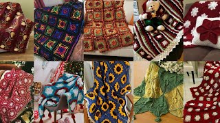 Wow most beautiful 😍 crochet blankets sofa couch blanket comforter granny square knitted pattern [upl. by Swords]