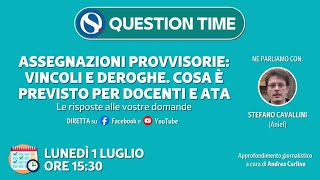 Assegnazioni provvisorie vincoli e deroghe Cosa è previsto per docenti e ATA [upl. by Redlac]