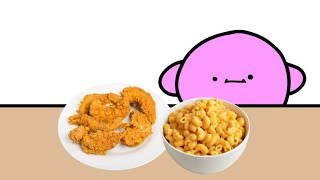 kirby enjoys macaroni with the chicken strips [upl. by Anauj338]