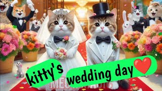 Kittys wedding day  lovely cats  Meowmagic [upl. by Ansel]