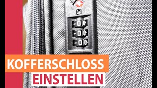 Koffer Zahlenschloss einstellen Kofferschloss Zahlencode ändern amp TSA Schloss Code Anleitung [upl. by Pasquale730]