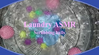 Laundry ASMR with scrubbing balls asmr washingmachine whitenoise laundry [upl. by Herzen941]