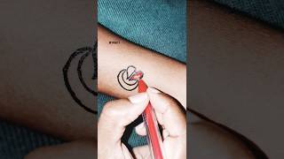 Simple tattoo on hand using pen tattoo penart shortsfeed dailyshorts virelshorts art [upl. by Eelak]