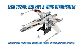 Lego Star Wars 10240 Red Five Xwing Starfighter Unboxing Speed Build amp Review [upl. by Accem]