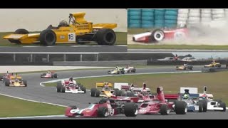 F5000 great racing amp sound  2016 Phillip Island Classic  Formula 5000  Tom Tweedie vs Ken Smith [upl. by Coray929]