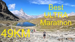 Most SCENIC Ultra Marathon  Matterhorn Ultraks Sky Race 49km Trail run  Zermatt Switzerland [upl. by Yaner]