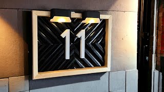 Building a Modern House Number Sign DIY Tutorial [upl. by Nawuq]