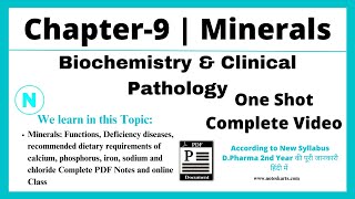 Chapter9  Minerals Functions Deficiency diseases recommended dietary requirements Biochemistry [upl. by Mun]