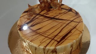 تحضير أحسن كيكة خوخ بالكراميل وبأبسط المكونات  entremet caramel pêche [upl. by Enened]