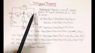 Tellegan’s Theorem Derivation Proof  Network Theorem’s  Circuit Theorem’s  Hindi Explanation [upl. by Bennink]