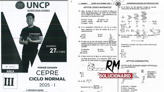 SOLUCIONARIO 1°EXAMEN CEPRE UNCPÁREA IIICICLO NORMAL 2025I [upl. by Dulci]