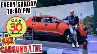 Best Car amp SUV in 11 Lakhs ⭐️ Hyundai Tata Kia Mahindra Maruti amp Citroen 🔥 Live With CARGURU [upl. by Dosh941]