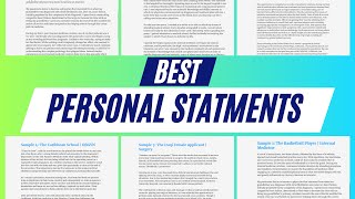 Residency Personal Statement Examples 2024  Samples of Excellent Personal Statement [upl. by Notffilc456]